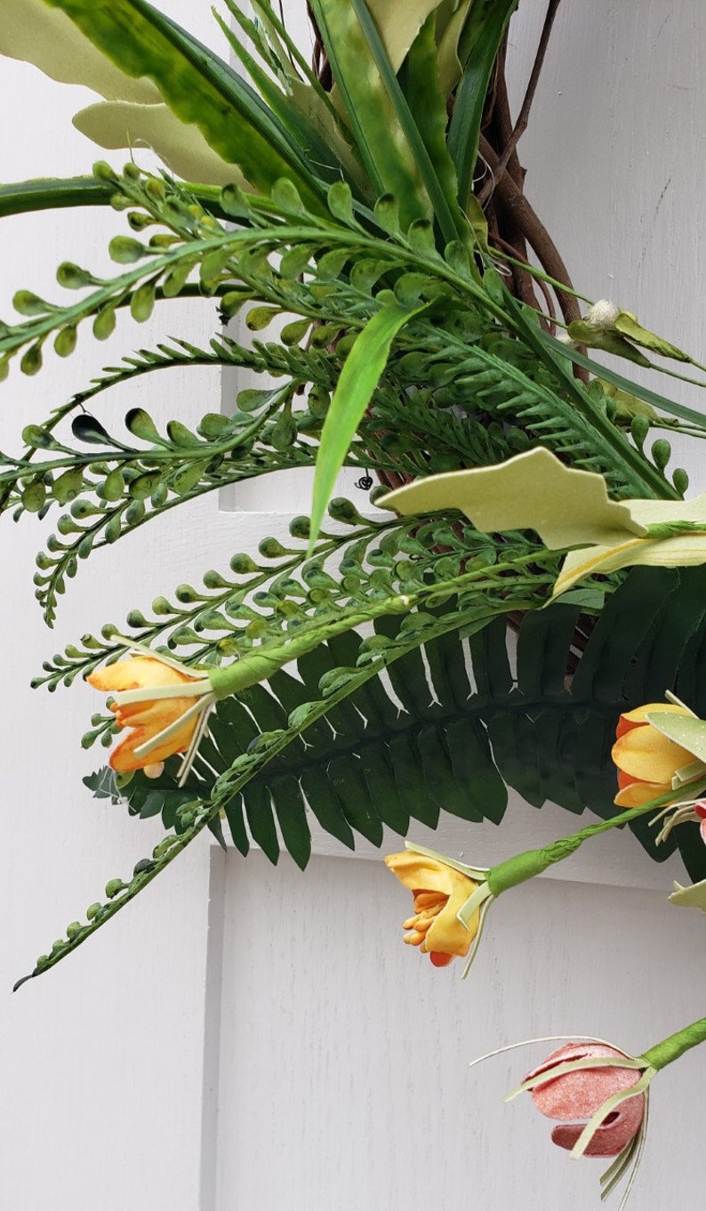 Teal Wildflower Wreath