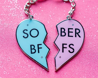 Sober BFF 2-part Keyring by Sober Girl Society