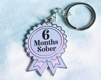 6 Months Sober Keyring by Sober Girl Society