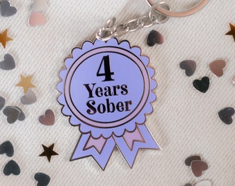 4 Year Sober Keyring by Sober Girl Society