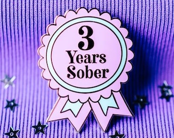 3 Years Sober Pin by Sober Girl Society