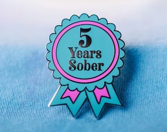 5 Years Sober by Sober Girl Society Pin