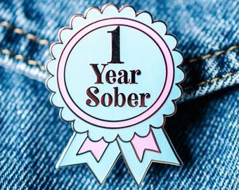 1 Year Sober by Sober Girl Society Pin