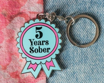 5 Year Sober Keyring by Sober Girl Society