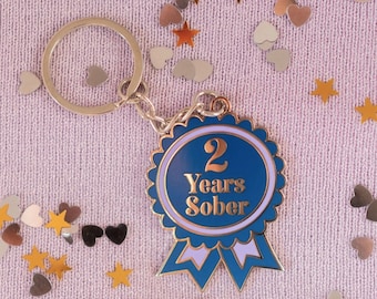 2 Year Sober Keyring by Sober Girl Society