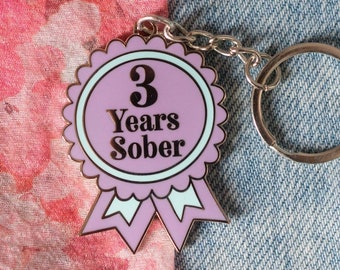 3 Year Sober Keyring by Sober Girl Society