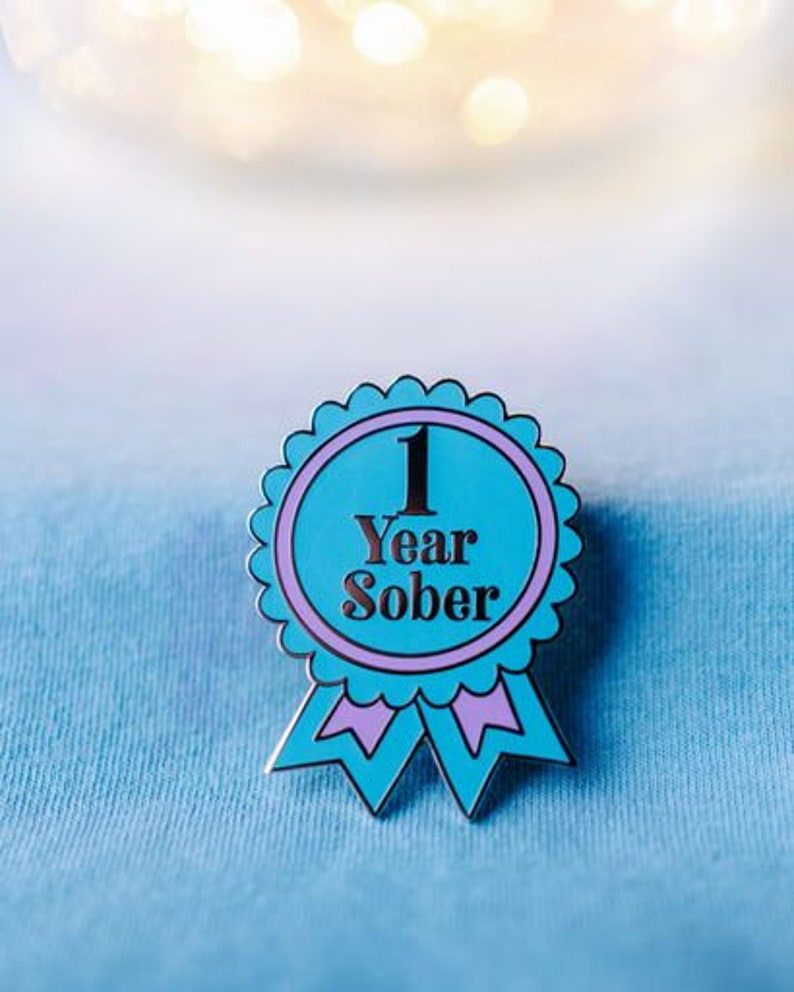 Sober Girl Society 1 Year Sober Pin Etsy