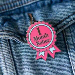 1 Month Sober by Sober Girl Society Pin