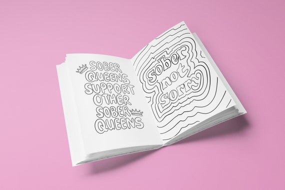 Sober Colouring Book By Sober Girl Society 30 Pages Digital.