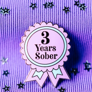 3 Years Sober Pin by Sober Girl Society