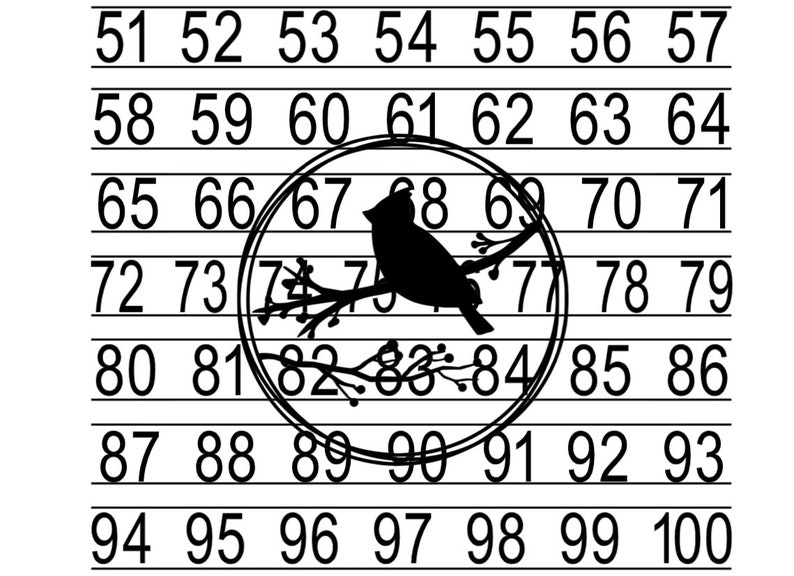 Numbers 51-100 SVG Learning Mat