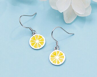 Mujeres Coreanas Lindas Limón Amarillo Fruta Estrella Joyas Mujeres Coreanas Lindas Limón Amarillo Fruta Estrella Joyas