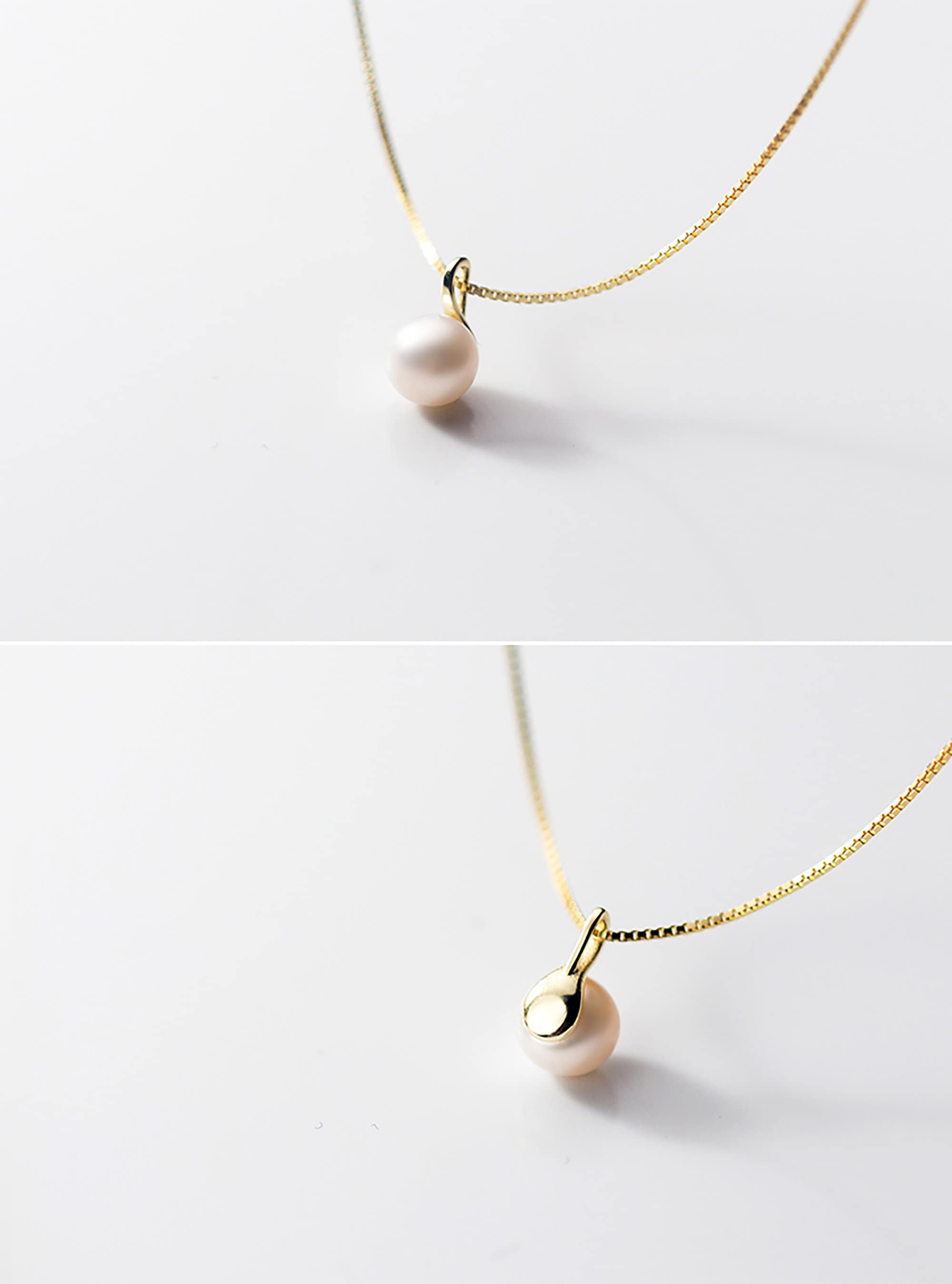 Korean Pearl stylish charm necklace Fashion 925 Silver Etsy