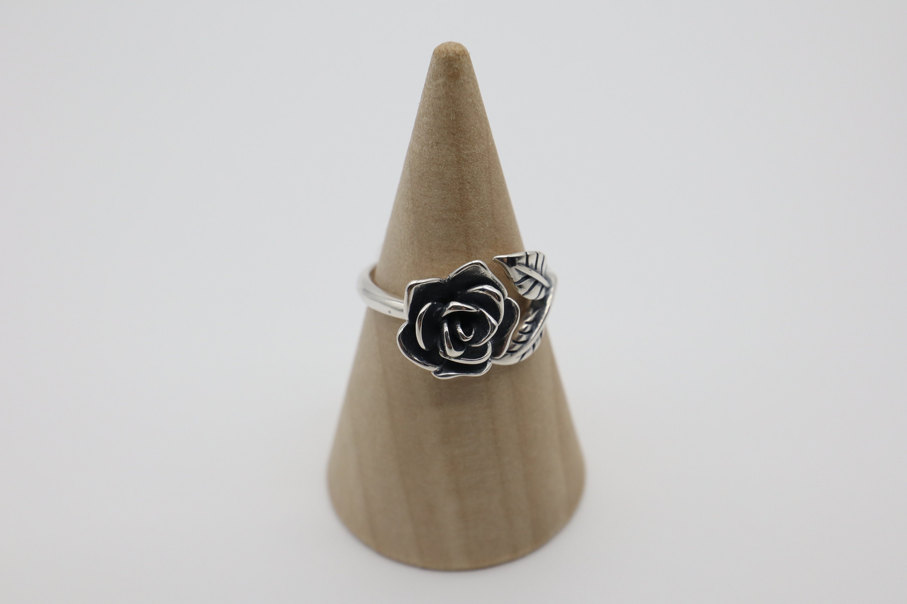 Rose Flower Retro Korean Single Rings Elegant 925 Thai Silver - Etsy