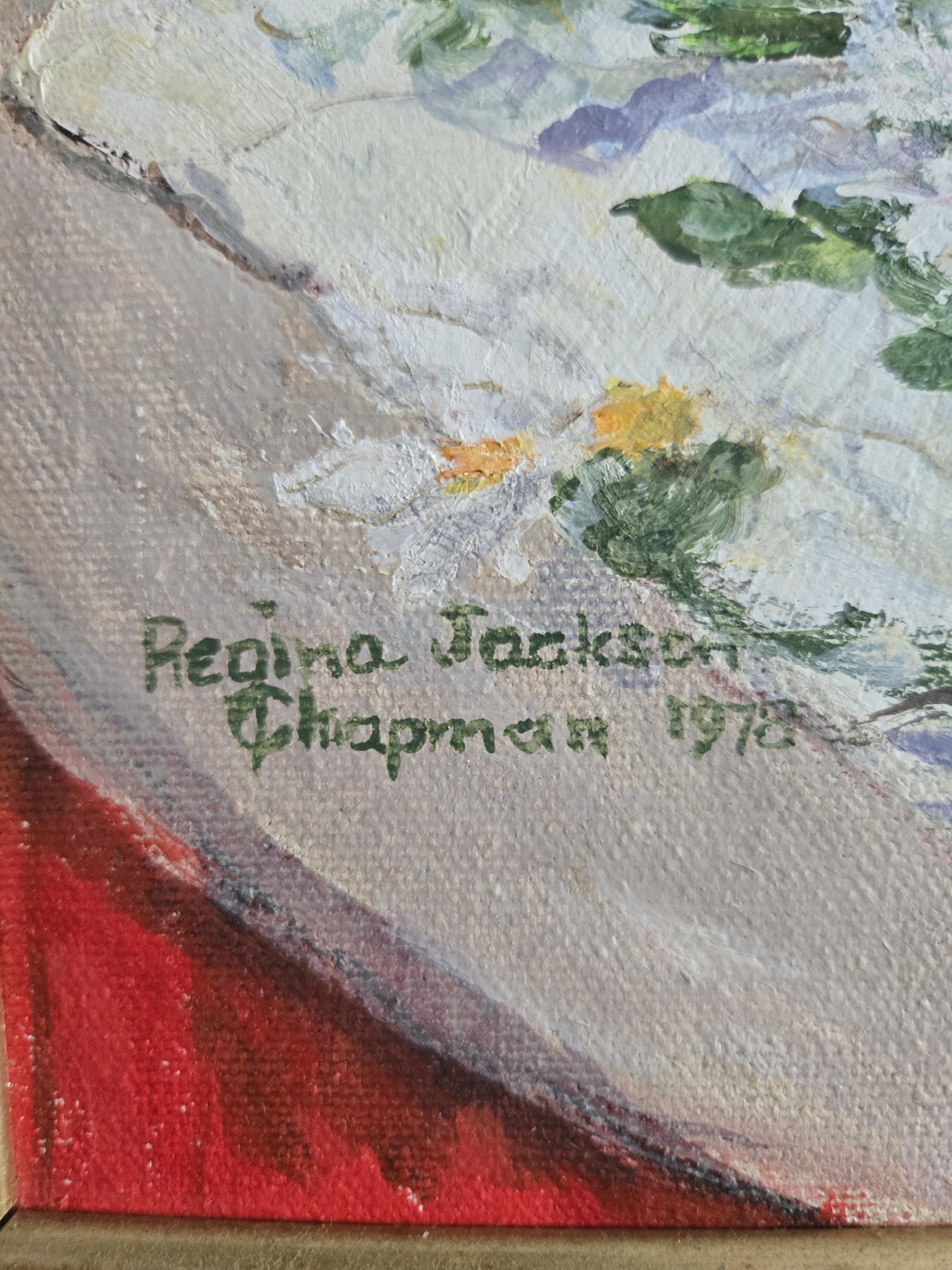 Regina Jackson Chapman Milford CT Oil on Canvas Painting 1978s