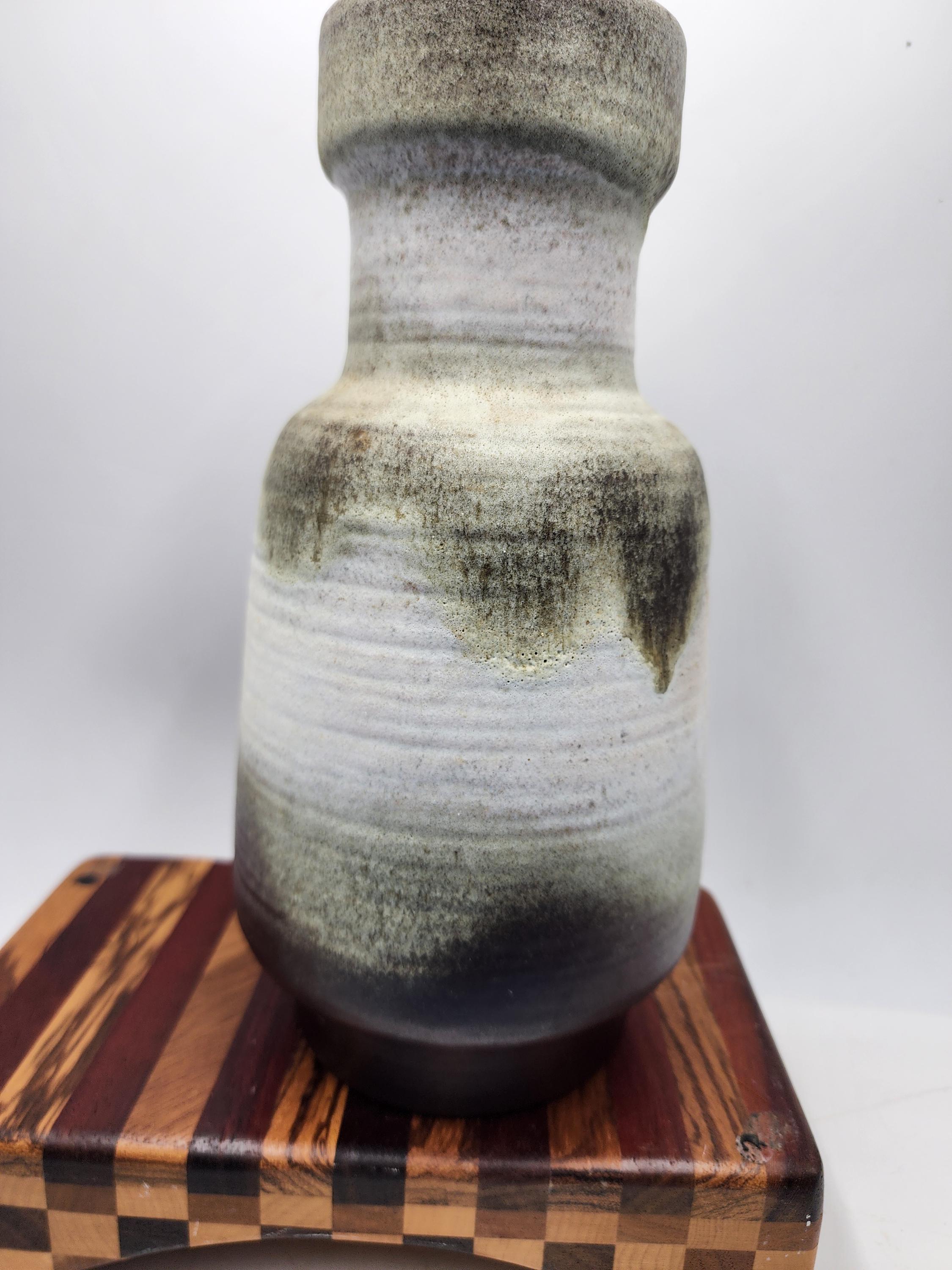 Carstens Tonnieshof Studio Fat Lava 陶器花瓶 西ドイツ 10インチ MCM