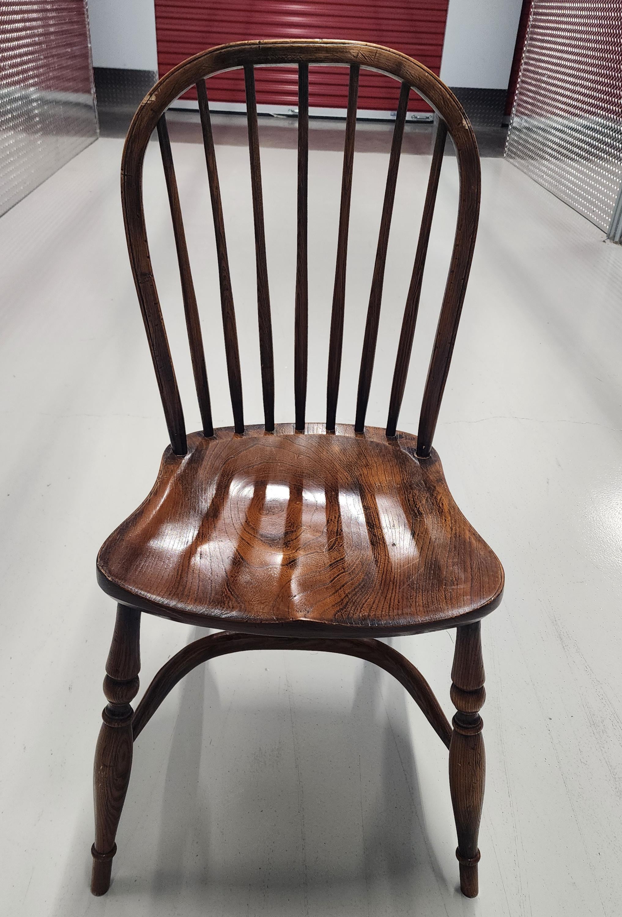 British Antique Wooden Chair 北欧風　カントリー Antique C17-18th Century Stickback English Oak Side Chair With