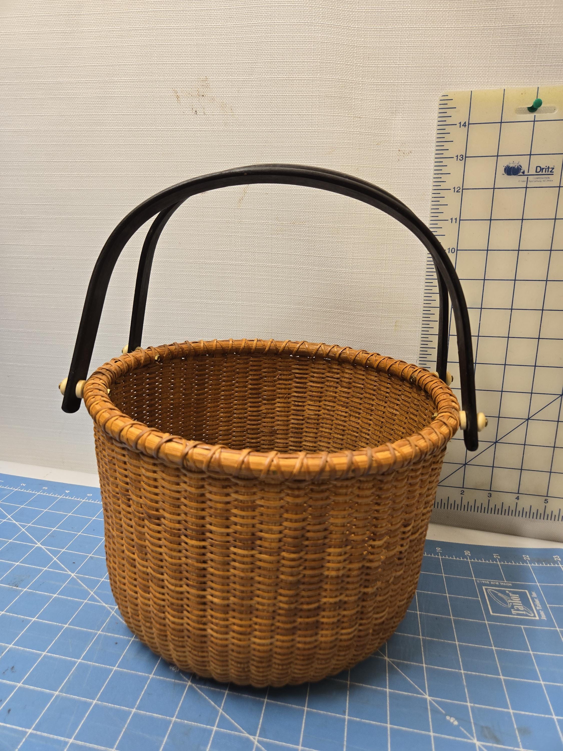 Vintage nantucket basket ナンタケットバスケット　USA Vintage Nantucket Basket Bag - Etsy