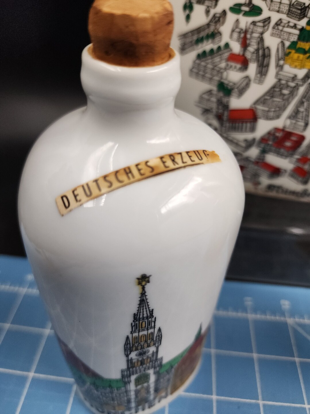 Vintage Germany Ceramic Decanter Bottle 3 Magister Hand Painted - Etsy