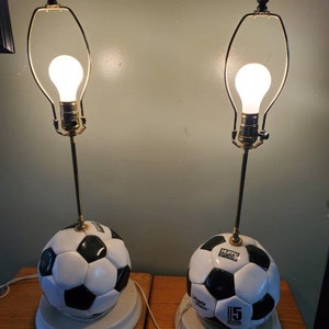 1 per order of real leather Huff sports #5 soccer ball table lamps