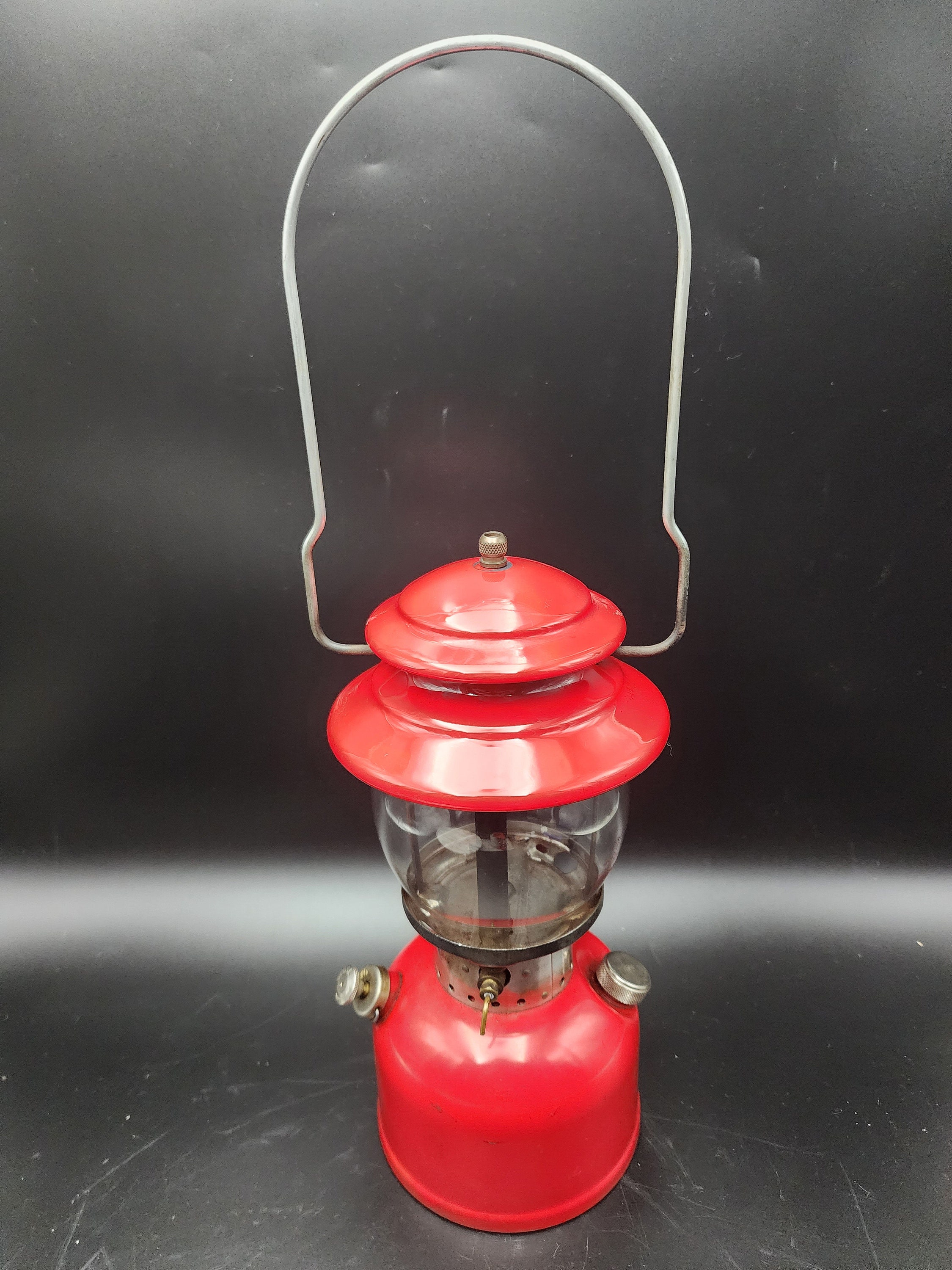 Vintage Coleman 200A 69 Red Lantern Pyrex Glass 12