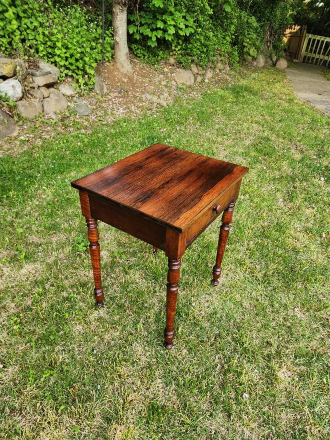 Antique End Table C1800 Pennsylvania Country Sheraton Federal Etsy