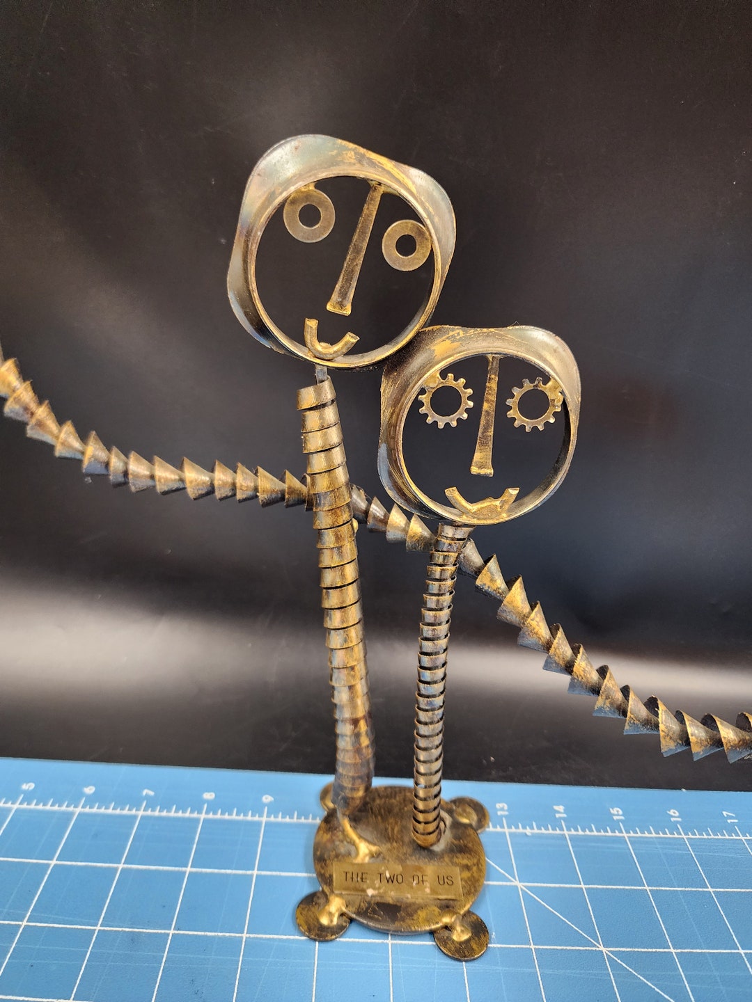 Mid Century Modern Brutilist Metal Sculpture by J Stillman the Two