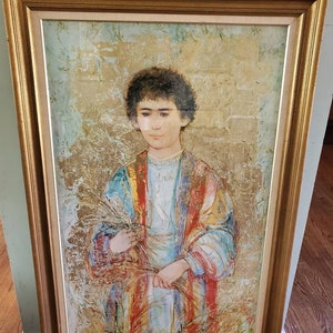 Vintage Joseph by Edna Hibel 1980s printed in Switzerland