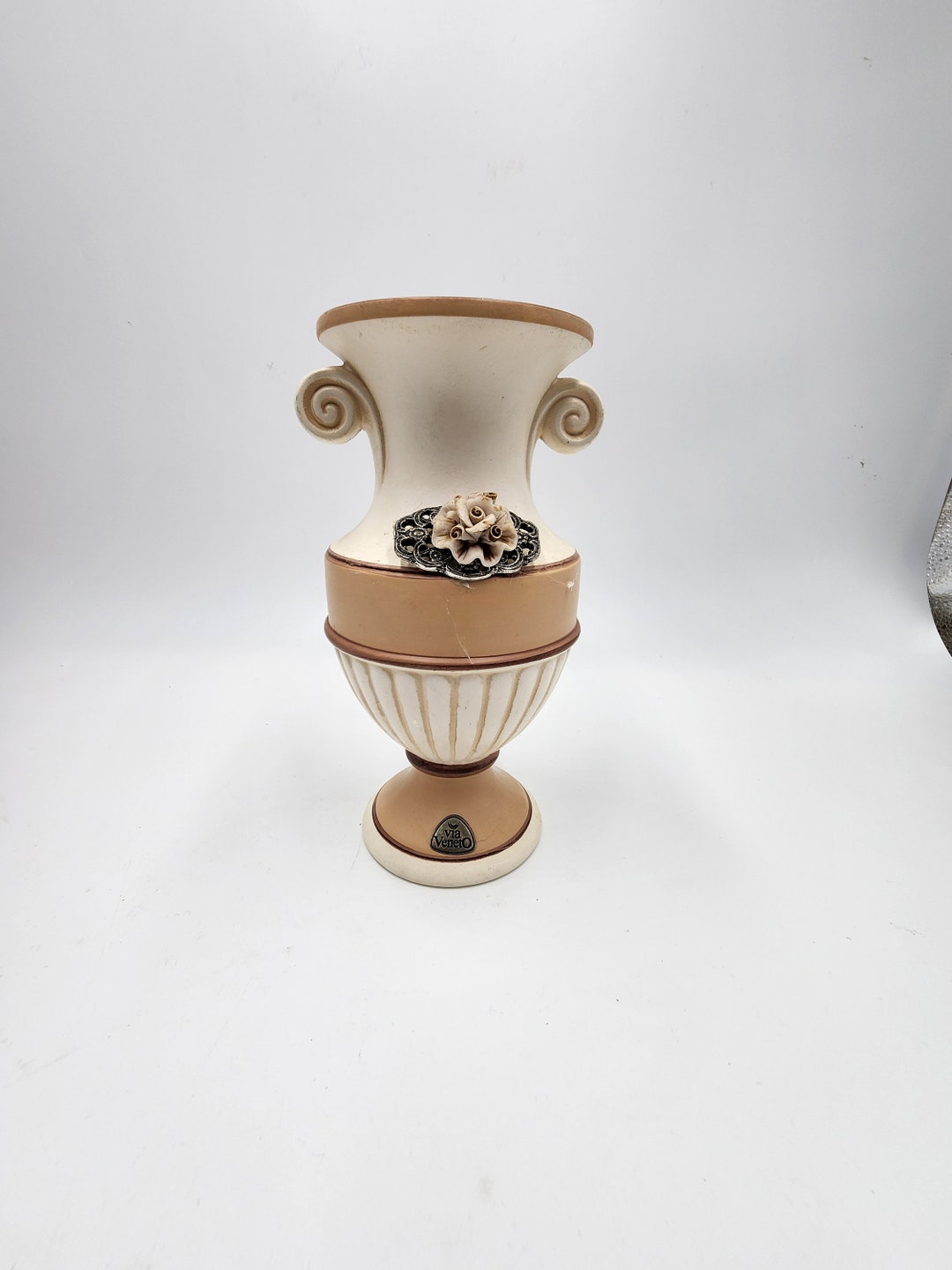 イタリア製　壺　花瓶　陶器 CERAMICHE PAOLI イタリア製 花瓶 壺 ペイントアート J117