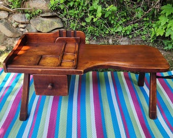 37"x17Hx16"D Cushman Colonial Creations Vintage Cobbler's Bench #5-16 deep draw coffee table Americana colonial furniture primitive
