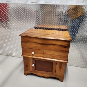 Antique primitive pine sugar chest late 19th century