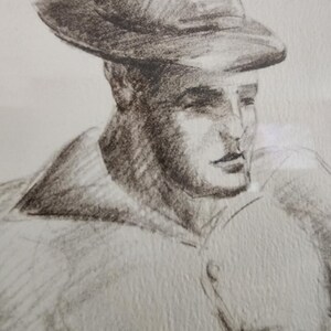 Vintage sign Alec Stern print farmer and industrial poem by Ralph Waldo Emerson 20"x17" image 3
