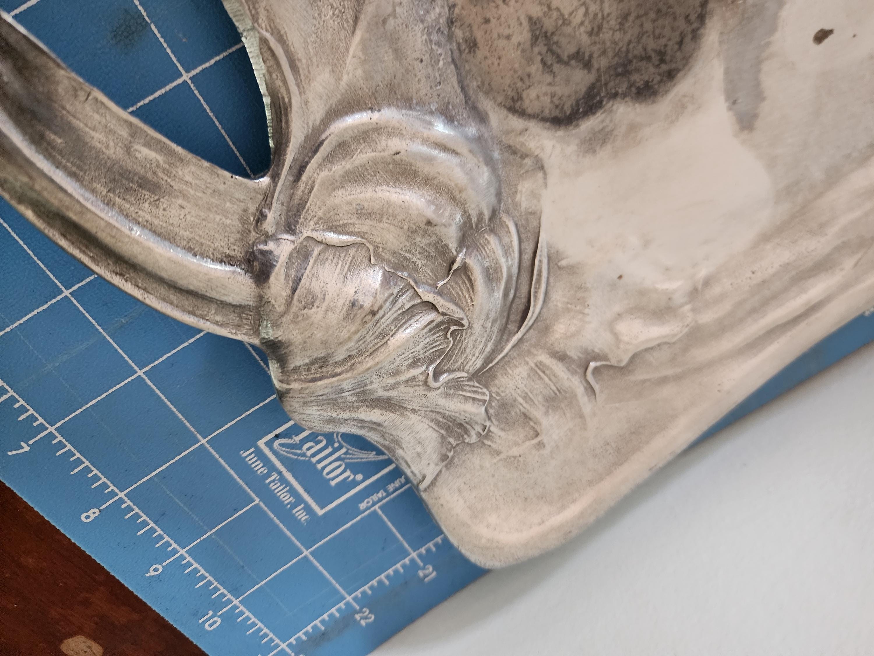 アール・ヌーヴォーデザイン ピュータートレー ピューターのトレイ