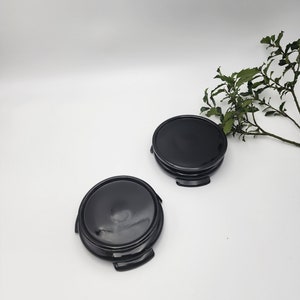 Vintage  black glass vase stand plant stand display in the Chinese style