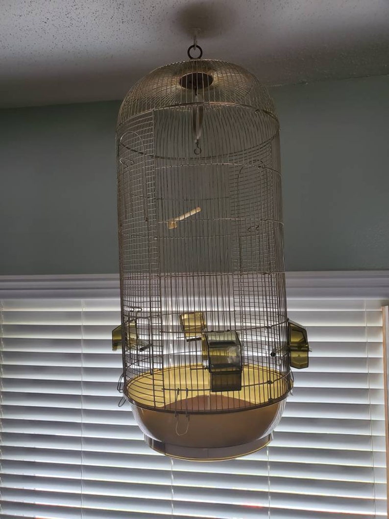 Vintage Large Dome Bird Cage House by Penn Plex Inc Euro.penn Hanging ...
