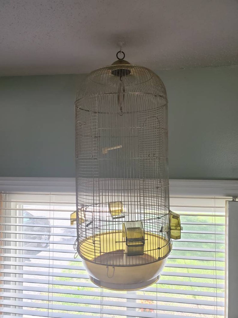 Vintage Large Dome Bird Cage House by Penn Plex Inc Euro.penn Hanging ...