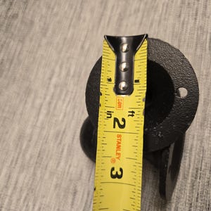 2.5" diameter  Black Iron Door Knobs - 1 Pair of Cast Iron Antique Ball  Knobs hooks 3in long