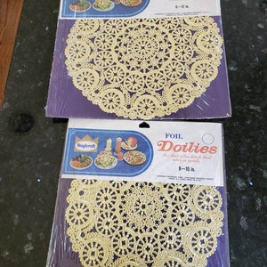 Roylcraft foil doilies gold