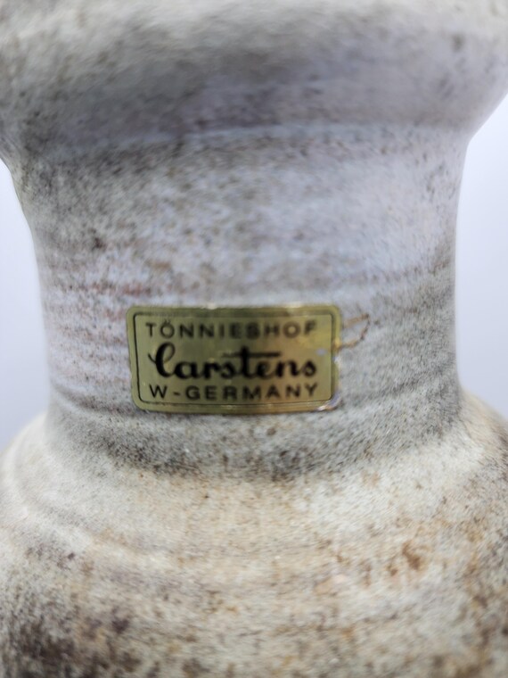 Carstens Tonnieshof Studio Fat Lava 陶器花瓶 西ドイツ 10インチ MCM