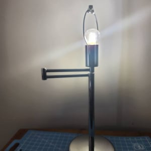 Mid-century modern chrome swing arm table lamp