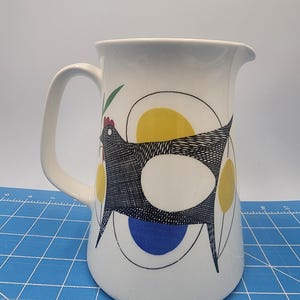 Rare Mid century modern Figgjo Flint of Norway Hermann Bongard Ala Carte jug small 6.5 inch tall 6" inch diameter 6in deep