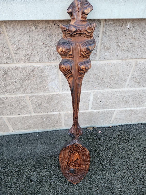 Mid-Century Witco Wood spoon Sculpture wood carvings kitchen wall hanging  fork 4oin by 7in by 1in deep