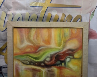 27.5"×23.75" original painting on board by Emily De Prie Blair WV Moving Form