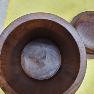 Small solid teak canister tea caddy