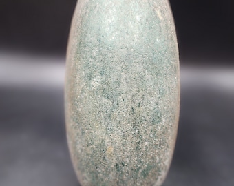 Vintage sand form art glass vase organic shape aqua blue Venice Italy style 10"x7"x 5"