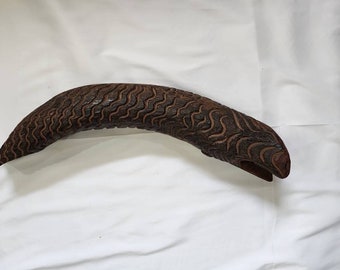 Vintage folk art primitive wood carvings sculpture