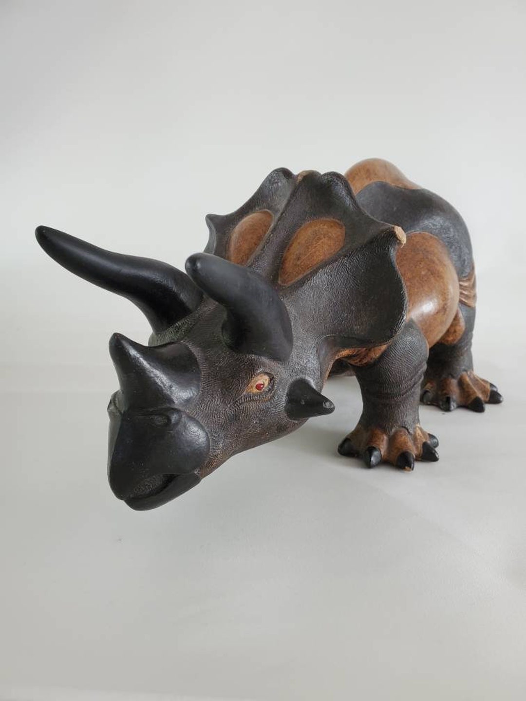 Vintage Dennis Thompson Sculpture Clay Triceratop Dinosaur Snobhog ...