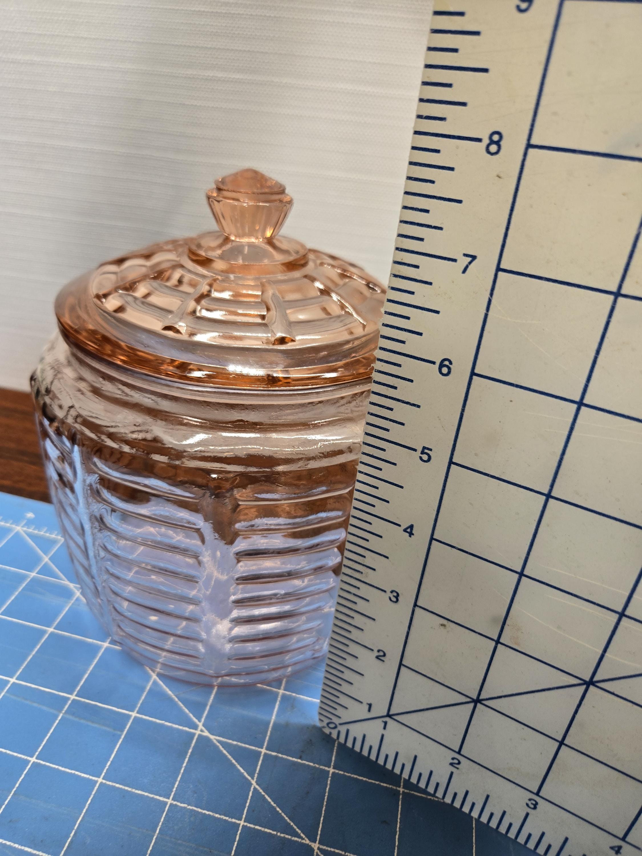 アンティーク アールデコ デプレッションガラス ピンク ビスケット