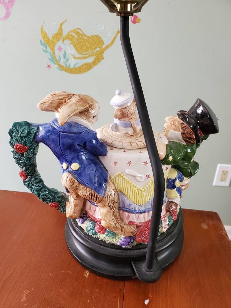 Alice in Wonderland Table Lamp Mad Hatter Tea Party by Fitz Etsy India