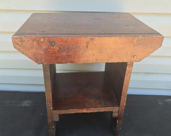 Top15"x11"x17" tall" vintage primitive step stool colonial style